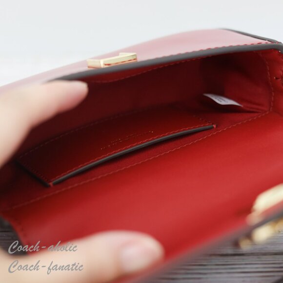 Tory Burch Britten Mini Top Handle Crossbody 153726 Bartlett Red NWT - Picture 11 of 11